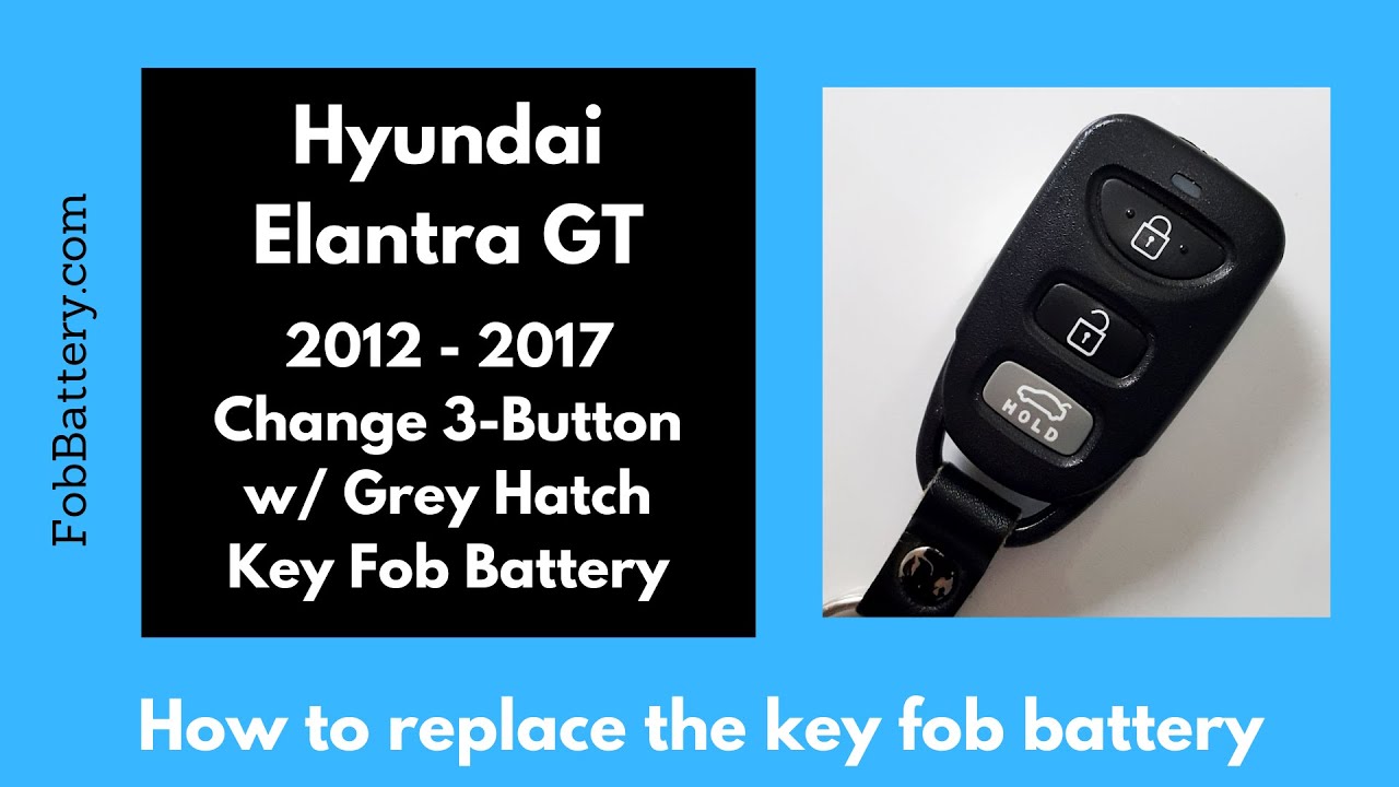 How to Replace the Battery in a Hyundai Elantra GT Key Fob