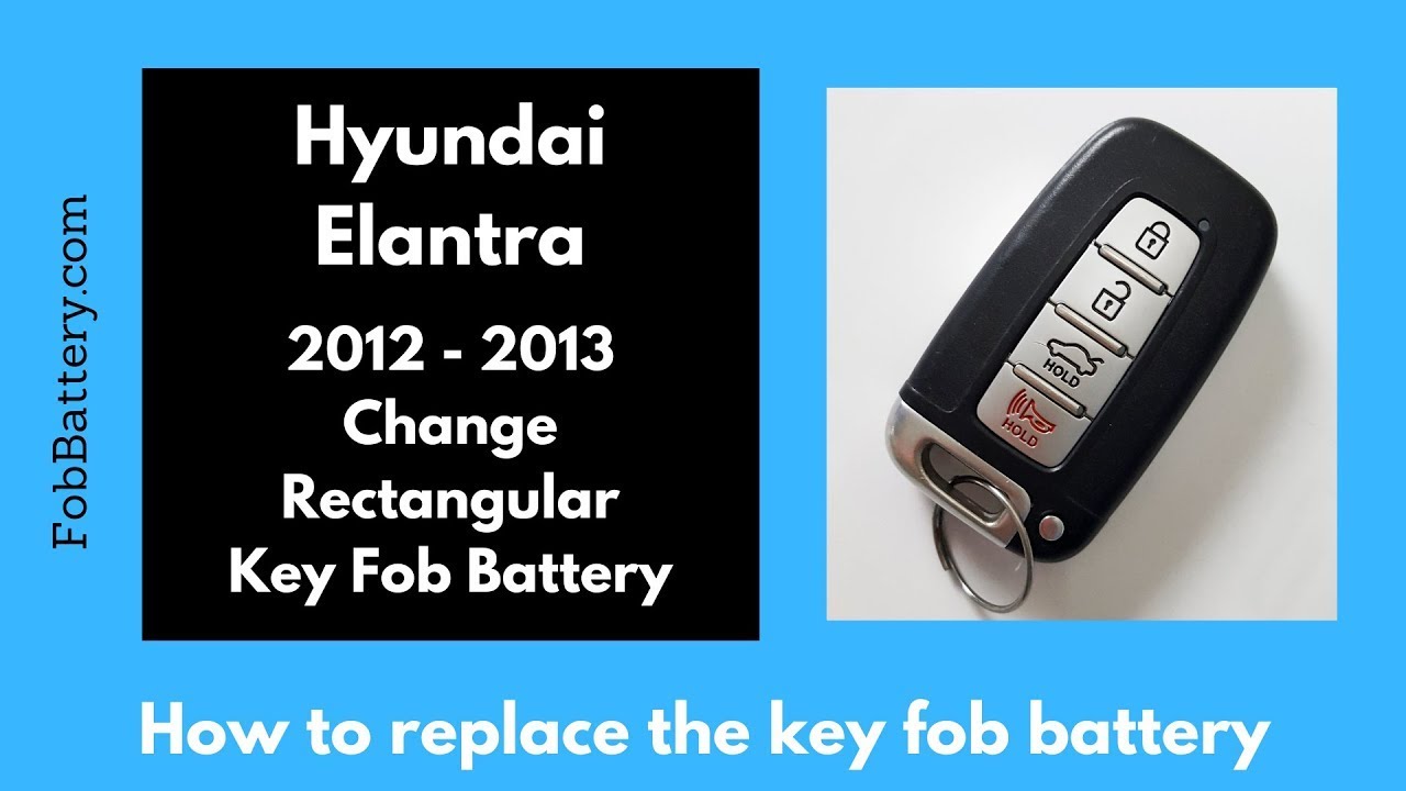 How to Replace the Battery in a Hyundai Elantra Key Fob (2012 - 2013)